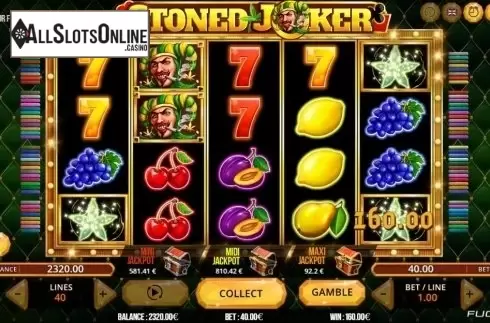 Win Screen. Stoned Joker 40 from Fugaso