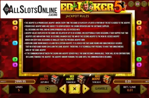 Jackpot. Stoned Joker 5 from Fugaso