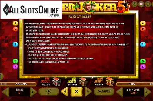 Jackpot. Stoned Joker 5 from Fugaso