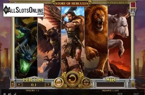 Reel Screen. Story of Hercules 15 lines from Spinomenal