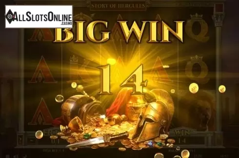 Big Win. Story of Hercules 15 lines from Spinomenal