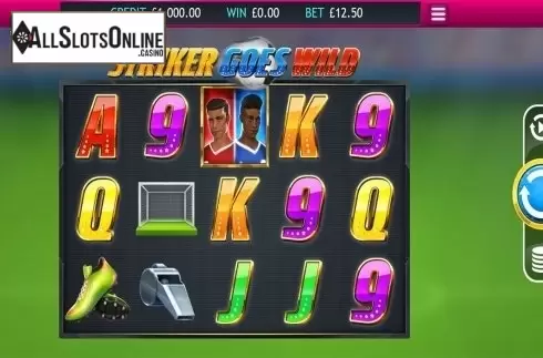 Reels screen. Striker Goes Wild from Eyecon