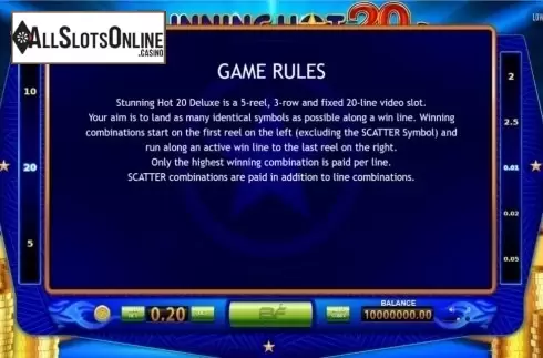 Screen3. Stunning Hot 20 Deluxe from BF games