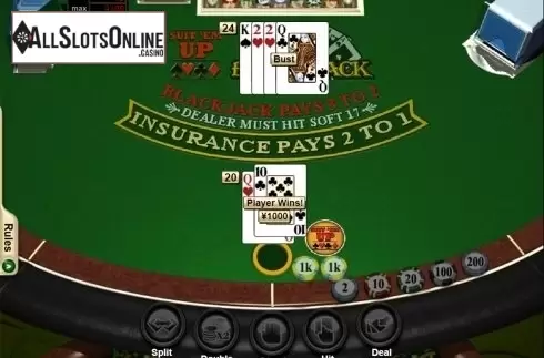 Game workflow 2. Suit'Em Up Blackjack from RTG