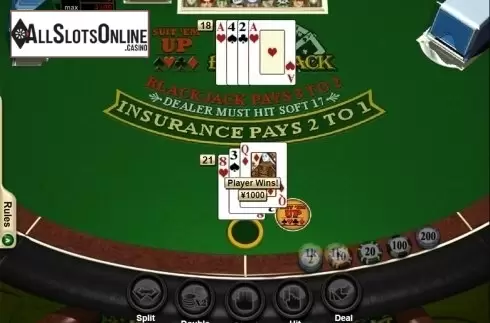 Game workflow 3. Suit'Em Up Blackjack from RTG