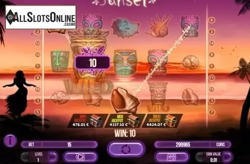 Wild Win screen. Sunset (Fugaso) from Fugaso
