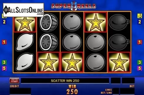 Scatter win screen. Super 7 Reels from edict