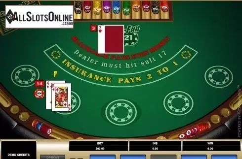 Game Screen 2. Super Fun 21 (Microgaming) from Microgaming