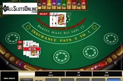 Win Screen. Super Fun 21 (Microgaming) from Microgaming
