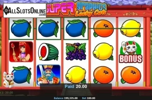 Win Screen 2. Super Graphics Lucky Cats from Realistic