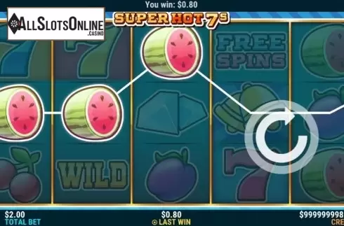 Win Screen 1. Super Hot 7s (Slot Factory) from Slot Factory