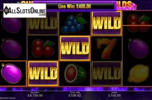 Win Screen. Super Hot Mystery Wilds from Inspired Gaming