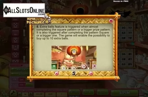Paytable 5. Super Pachinko Plus from Salsa Technology