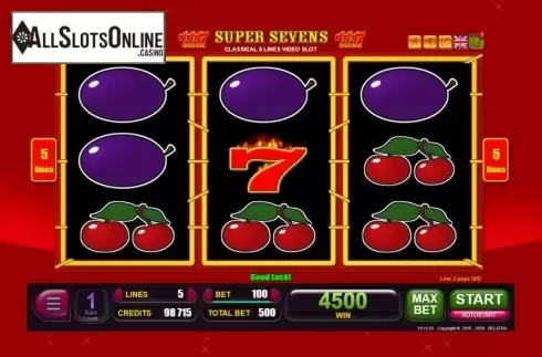 Win screen 3. Super Sevens (Belatra Games) from Belatra Games