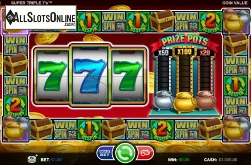 Reel Screen. Super Triple 7's from Betsson Group