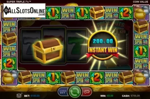 Win Screen 2. Super Triple 7's from Betsson Group