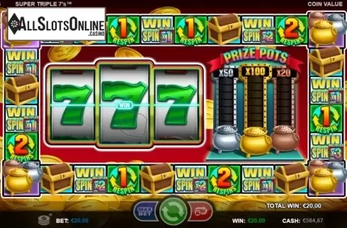 Win Screen 3. Super Triple 7's from Betsson Group