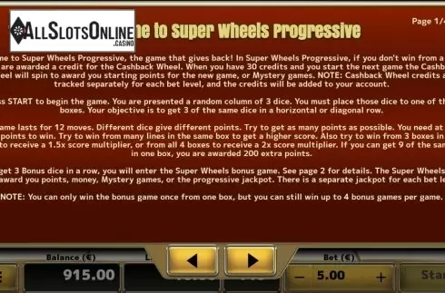 Info. Super Wheels Progressive from Air Dice