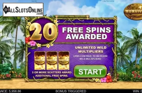 Free Spins 1. Survivor Megaways from Big Time Gaming