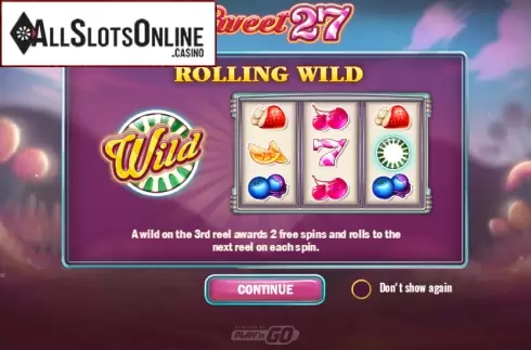 Screen 1. Sweet 27 from Play'n Go