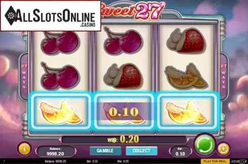 Screen 3. Sweet 27 from Play'n Go