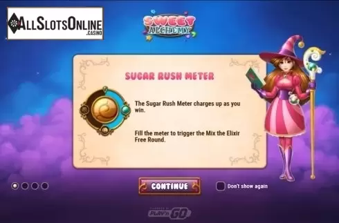 Intro Game screen 1. Sweet Alchemy from Play'n Go