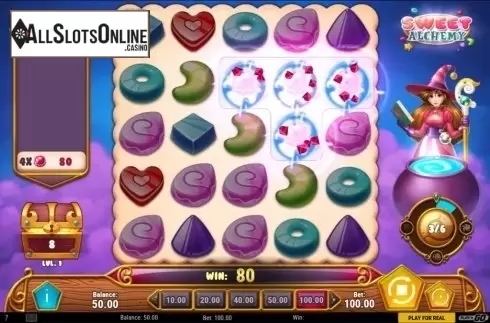 Win screen. Sweet Alchemy from Play'n Go