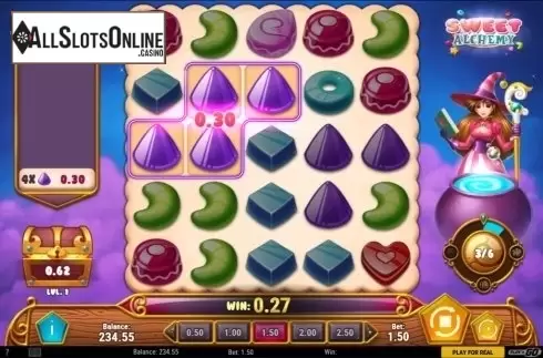Low Win screen. Sweet Alchemy from Play'n Go