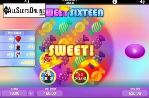 Game workflow . Sweet Sixteen	 from 1X2gaming
