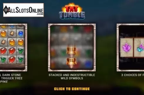 Start Screen. TNT Tumble from Relax Gaming