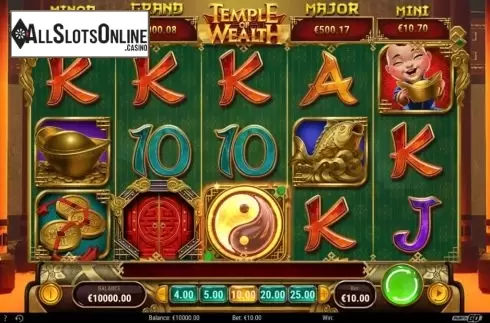 Reel Screen. Temple of Wealth from Play'n Go