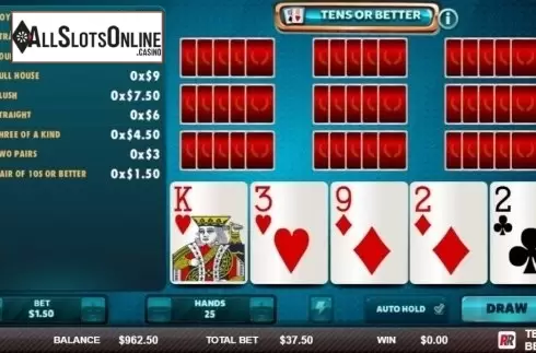 Game Screen 1. Tens or Better (Red Rake) from Red Rake