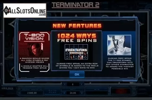 Screen2. Terminator 2 from Microgaming