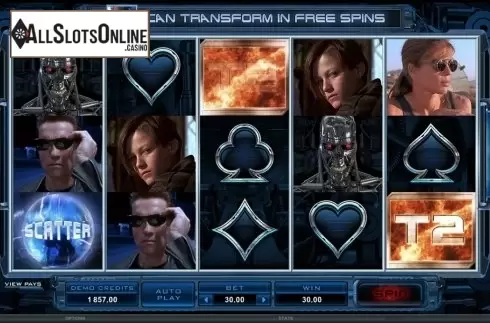 Screen9. Terminator 2 from Microgaming