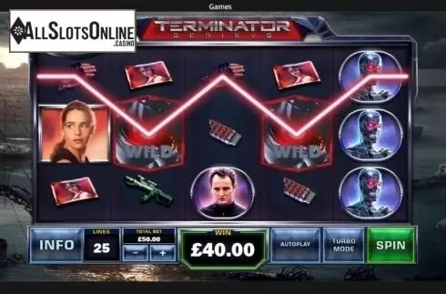 Win Screen. Terminator Genisys from Playtech