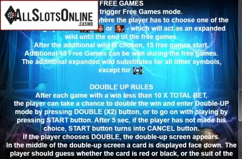 Paytable 4. Tesla Power from Casino Technology