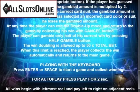 Paytable 5. Tesla Power from Casino Technology