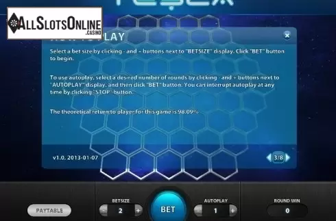 Paytable 3. Tesla (Relax) from Relax Gaming