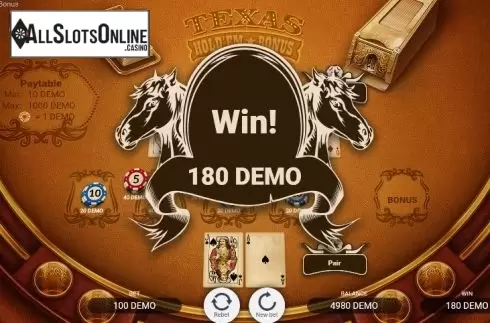 Win screen 2. Texas Holdem Bonus from Evoplay Entertainment