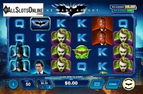 Reels screen. The Dark Knight (Playtech) from Playtech