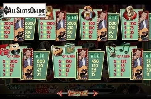 Paytable 2. The Big Bopper from RTG