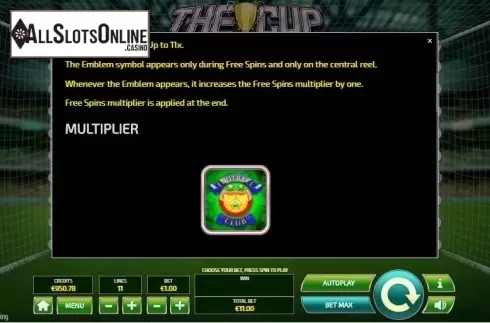 Paytable 2. The Cup from Tom Horn Gaming