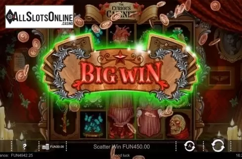 Big win screen. The Curious Cabinet from IronDog