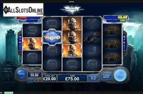 Game workflow . The Dark Knight Rises (Playtech) from Playtech