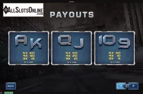 Paytable 3. The Dark Knight Rises (Playtech) from Playtech