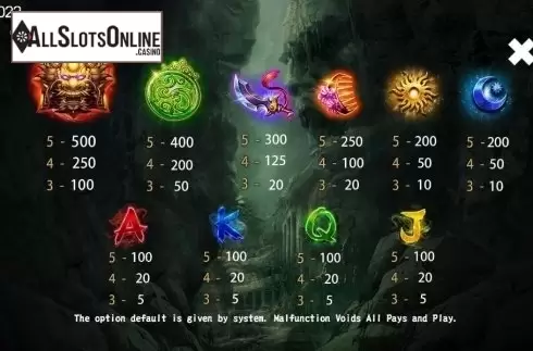 Paytable. The Ghouls (CQ9Gaming) from CQ9Gaming