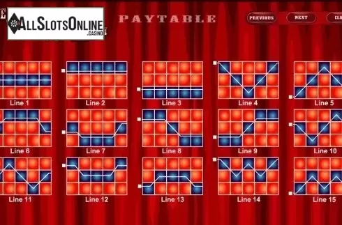 Paytable 2. The Great Casini from TOP TREND GAMING