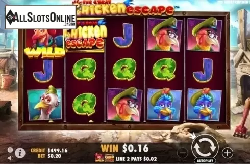 Win Screen. The Great Chicken Escape from Pragmatic Play