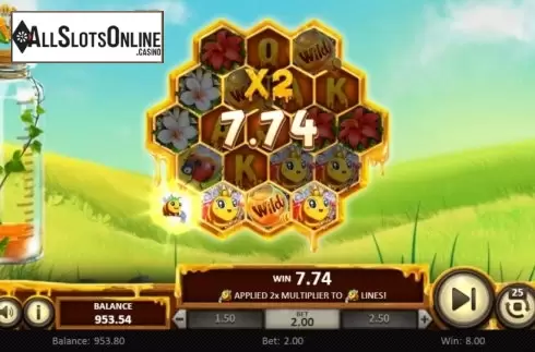 Win Screen 3. The Hive from Betsoft