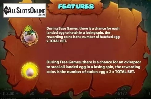 Paytable 4. The King of Dinosaurs from KA Gaming